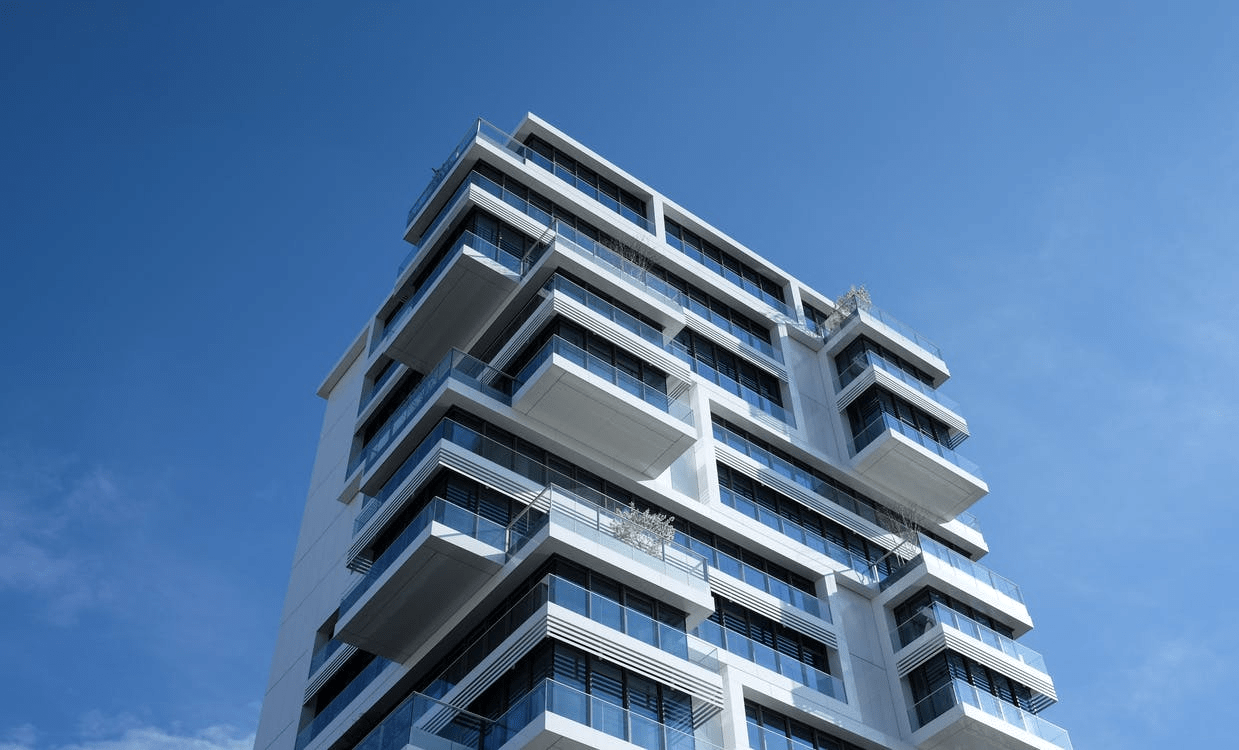 Large apartment building in modern style